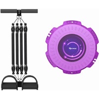 Spike Pro Tummy Trimmer 1 Set Four-Tube Pull Rope Elastic Sit up Rope Abdomen Leg Exerciser Sit up Home Exercise (Spike Pro Tummy Trimmer + Spike Tummy Twister)