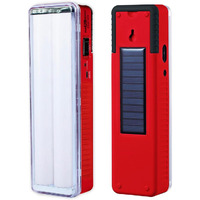 Pick Ur Needs Rechargeable 2 Tube Home Emergency Led Lantern Floor Lamp Charging Light - Red