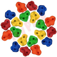 Toy Park Extra Large Rock Pack of 30 pc Climbing Holds/Climbing Stone for DIY Children Playground Wall/Wood Block (Big Size) for Kids & Adults,Multi Color