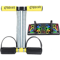 Oddish; Way To Fitness Tummy Trimmer Double Spring With Push-Up Board Combo Pack For Men & Women - Ab Exercise Equipement, Abdominal Workout For Home & Gym Use - Stomach, Abs, Belly Exercise
