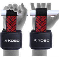 Kobo WTA-48 Wrist Wrap Weight Lifting Straps with Wrist Support, Free Size (Multicolour)