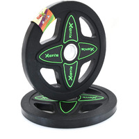 RUBX Rubber Coated Solid Weight Plate|50 MM Olympic Weight Or 31 MM Home Gym Weight|Sold in Pair (50 MM Olympic Weight Plate, 20 Kg x 2pc (Total = 40 kg))