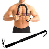 Toyshine Carbon Steel Metal Spring Power Twister 40 kg Bar Equipment for Upper Body and Arm Strengthening Workout (SSTP, Black)
