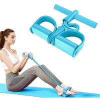 THE PAGH Pull Reducer Training Bands 4 Tubes Body Trimmer Pedal Exerciser Yoga Crossfit Exercise, Arm Exercise, Tummy Body Building Training Men and Womens (Multicolour)
