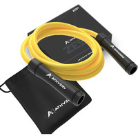 ATHVERV Polyvinyl Chlorine (PVC) Adjustable Heavy Jump Rope 1.1 Lb, 10Mm Weighted Skipping Rope For Strength Training, Yellow