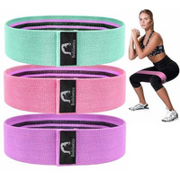 Bodylastics Resistance Hip Loop Bands for Legs, Butt, Thighs & Glutes Exercises, Anti-Slip Fabric Workout Bands for Men/Women ,