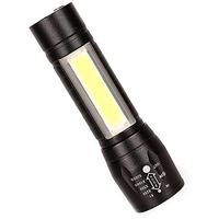 Care 4 Re Chargeable led Torch with Side Light for Emergency Light, 3 Modes, USB Charging, Aluminium Alloy Body