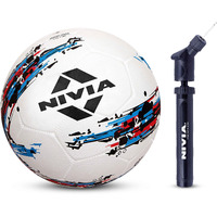 Nivia Storm Rubber Football, Size 5, (White)