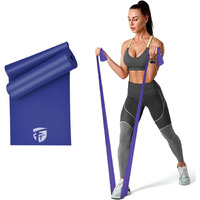 FirstFit Natural Rubber Resistance Loop Bands | Elastic Exercise Band Set | Best Resistant Workout Loops For Booty, Glute, Leg & Thigh Exercising (1.5 Meter Purple)