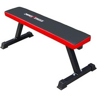 Zorex Fitness (ZF-109) Flat Bench Red Black Workout Bench for Home Gym Bench for Home Gym Gym Bench for Home Workout Multipurpose Exercise Bench Gym Table Bench for Home Weightlifting Bench with 200kg weight Capacity.