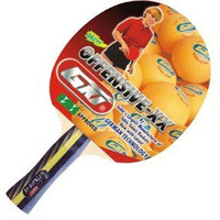 GKI Offensive Wood XX Computerized Printed Cover Table Tennis Racquet (Red) -Pack of 2