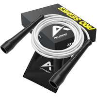 Athverv Pro Boxer Jump Rope, Speed Skipping Rope for Boxing Workout & Footwork (White)