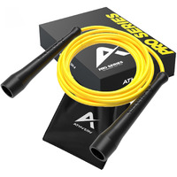 Athverv Pro Boxer Jump Rope, Speed Skipping Rope for Boxing Workout & Footwork (Yellow)