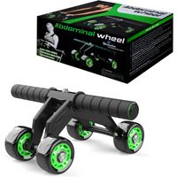 Wearslim Professional Abs Workout 4 Wheel Ab Roller Perfect Home Gym Equipment for Men and Women Exercises - Multicolor