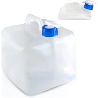 Optifit 20L Camping Water Container with Easy Faucet, Portable Collapsible Emergency Water Storage Tank, Sanitary Water Tank, Survival Kit Tool, BPA Free RV Travelling Dispenser Barrel
