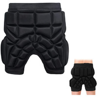 Proberos Children Sports Butt Pad Ski Snow Boarding Skate Hip Protective Padded Hip Protection Pads for Roller Skating Beginner-Black