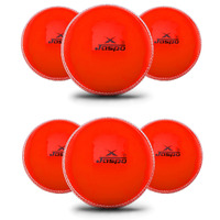 jaspo T-20 Soft Cricket Ball 110 Gm. Orange (Pack of 6)