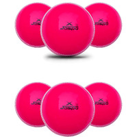 jaspo T-20 (Pack of 6) Soft Cricket Ball 110 Gm. Pink (pk of 6)