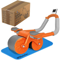 Wearslim Abs Roller for Men & Women| Advanced Ab Roller with Automatic Rebound| Abs Roller Wheel with Strong Elbow Support, Timer, Mobile Holder & Knee Pad| Abdominal Strength Training Home Gym Equipment| For Abdominal Core Exercises, Core Strength, Plank and Full Body Strength Training