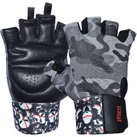 19ten Mucho Man from Sree Gloves for Men and Women Palm Wrist Wraps Protection Wash and Dry Leather Weightlifting Gym Fitness Exercise Workout Pull Ups (Medium, Tribe)