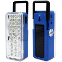Pick Ur Needs Solar Rechargeable Emergency Light with 36 LED Floor Lantern Light (Modern Blue)