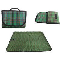 Inditradition Picnic Square Mat, Camping & Outdoor Foldable Sleeping Mat|Waterproof, 6 X 6 Feet (Green)