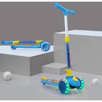 Nhr Smart Kick Scooter, 3 Adjustable Height, Foldable Scooter, Skate Scooter for Kids, Attractive PVC Wheel with Led Light for Kids, Age Upto 3+ Years (45 Kg, Blue)