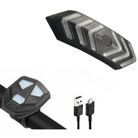 FASTPED  Bicycle Tail Light USB Rechargable Smart Wireless Remote Control Turn Signal Warning Lamp Bike Taillight (B)