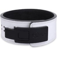 GRIFFIN GEARS Weight Lifting Genuine Leather Gym Belt for Workout || Powerlifting Belt Deadlift Belt For Back Support-10MM (White Small-26 - 34 )
