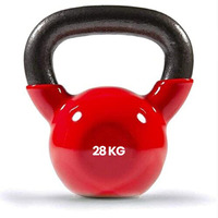 TTC Fitness Vinyl Coated Solid Kettlebell for Home Gym, 28 Kg