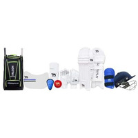 WHITEDOT SPORTS Protective Gear Cricket Kit Set With Falcon 1.0 Cricket Kitbag Suitable For Youth/Medium, Left Hand