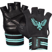 19.ten 19Ten Mucho Man From Sree Gloves For Men And Women Palm Wrist Wraps Protection Washable Leather Weightlifting Gym Fitness Exercise Workout Pull Ups (Large, Old Egal)
