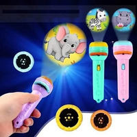 Nirvikalp Enterprise Mini Slide Projector Flashlight Torch|Kids Projection Light Toy Slide Lamp Education Learning Night Light Before Going To Bed (Multi Color) (Projector Torch|Random Slides)