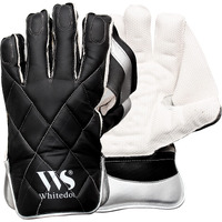 WHITEDOT SPORTS Whitedot Albatross Wicket Keeping Gloves Cricket Regular Club Inner Gloves Suitable For Youth Small (Men, White, Black) Material : Leather