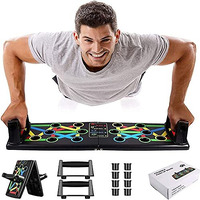BERY New Portable Push Up Board System, 14 in 1 Body Building Exercise Tools Workout Push Up Stands, Push Up Workout Board Training System for Men Women (Black)