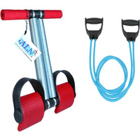 ALN Double Spring Tummy Trimmer with Toning Tube, Rubber Band, Resistance Tube for Workout, Resistance Band, Comfortable and Flexible Resistance Use for Gym,Yoga, and Other Fitness Activity