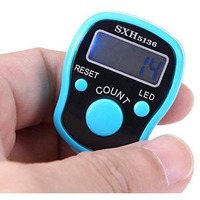 SADVIDHYA 1 Pc Digital 5 Digit Counting Machine Puja Mantra Tasbeeh Tally Finger Counter (Small)