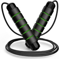 GOCART WITH G LOGO Skipping Rope for Men Gym, Women, Weight Loss, Kids, Girls, Children, Adult Best in Sports, Fitness, Exercise, Workout (Green)