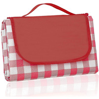 Sandproof Beach Blanket 79 X 83 Inch Emergency Beach Blanket Oversized Fits for 4-7 Adults, Large Waterproof Beach Mat, Lightweight Outdoor Picnic Mat for Travel, Camping, Hiking, Outdoor (Red)