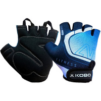 Kobo WTG-20 Lycra-Spandex Gym Gloves, Small (Blue)