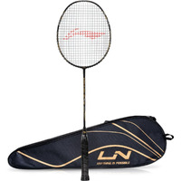 Li-Ning G-Force Superlite Max 10 Carbon Fibre Badminton Racket with Free Full Cover(80 Grams, 28 Lbs) (Black Gold White)