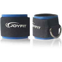 Joyfit Ankle Straps- With D rings- For Cable Machine, Kickbacks, Glute Workouts, Leg Extensions, Curls & Hip Abductors with Padded Neoprene Support, Ideal for Men & Women [Pair]
