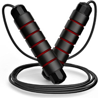 HealthHike Adjustable Length Skipping Rope for Men & Women | Jump Rope for Workout, Weight Loss Exercise, Gym, and Fitness Training | Tangle Free Jumping Rope (Red)