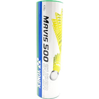 YONEX Mavis 500 Super Nylon Shuttlecock Made in Japan - Pack of 6 (Yellow)