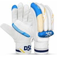 DSC Ruffle Cricket Batting Gloves, Size - Youth, Left Hand, Color - Blue Yellow
