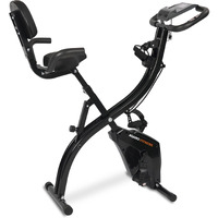 AGARO Empire Fitness Exercise Cycle, 3-in-1 Magnetic X-Bike, Indoor Recumbent Exercise Bike, Sturdy Foldable Stationary Bike with Arm Resistance Band and Backrest, 8-Level Resistance for Men, Women and Seniors.