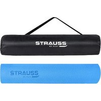 STRAUSS Anti Skid EVA Yoga Mat with Carry Bag, 6mm, Non-Slip Exercise Mat for Home & Gym | Lightweight & Durable Workout Mat | Ideal for Yoga, Pilates, Fitness | Ideal for Men & Women, (Sky Blue)