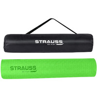 Strauss TPE Eco-friendly Yoga Mat with Carry Bag |Anti-Slip Exercise & Fitness Yoga Mat for Men & Women|Home & Gym Mat for Workout, Yoga,Pilates & Floor Exercises| 4mm, Green