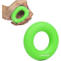 Strauss Silicon Palm Hand Grip Exerciser | Hand Strengthener for Carpal Tunnel Relief and Grip Strength | Silicone Finger Gripper and Finger Stretcher | Ideal For All Skill Levels,(Green)