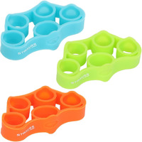 Strauss Finger Stretcher | Hand Strengthener for Carpal Tunnel Relief and Grip Strength | Silicone Finger Gripper and Finger Stretcher | Ideal for All Skill Levels | Set of 3